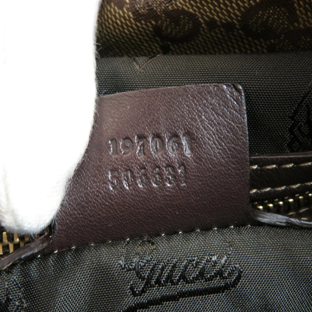 Gucci Bag Brown Shoulder GG Tote Beige Crystal - Picture 7 of 11